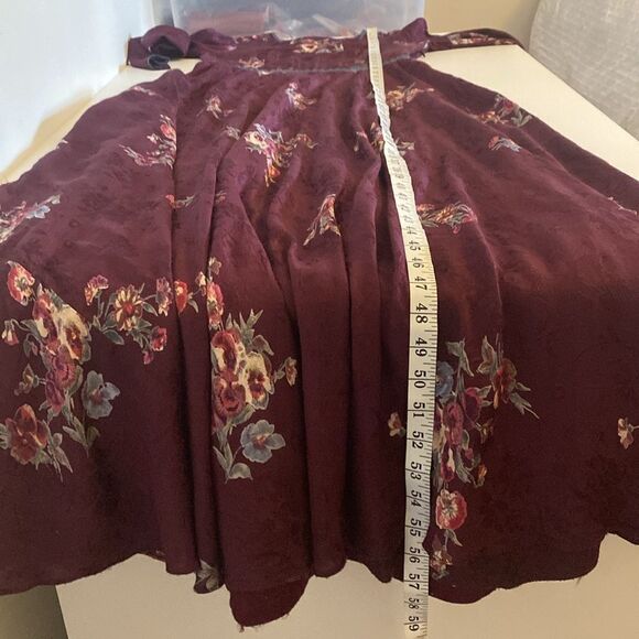 Vintage Purple Floral Long Sleeve Maxi Dress Size Small - Picture 12 of 16